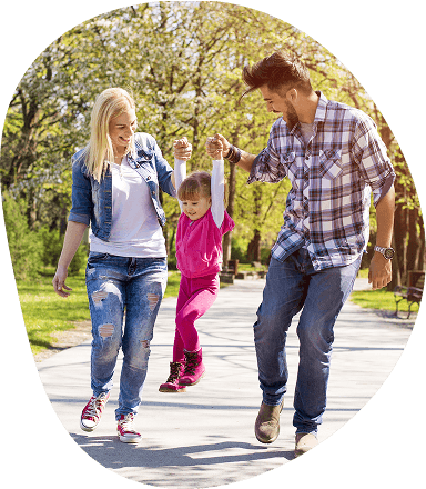 Family on the walk