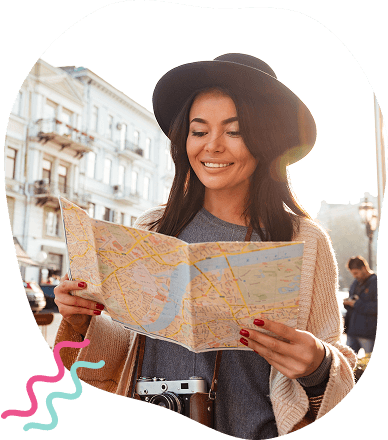 Woman with map